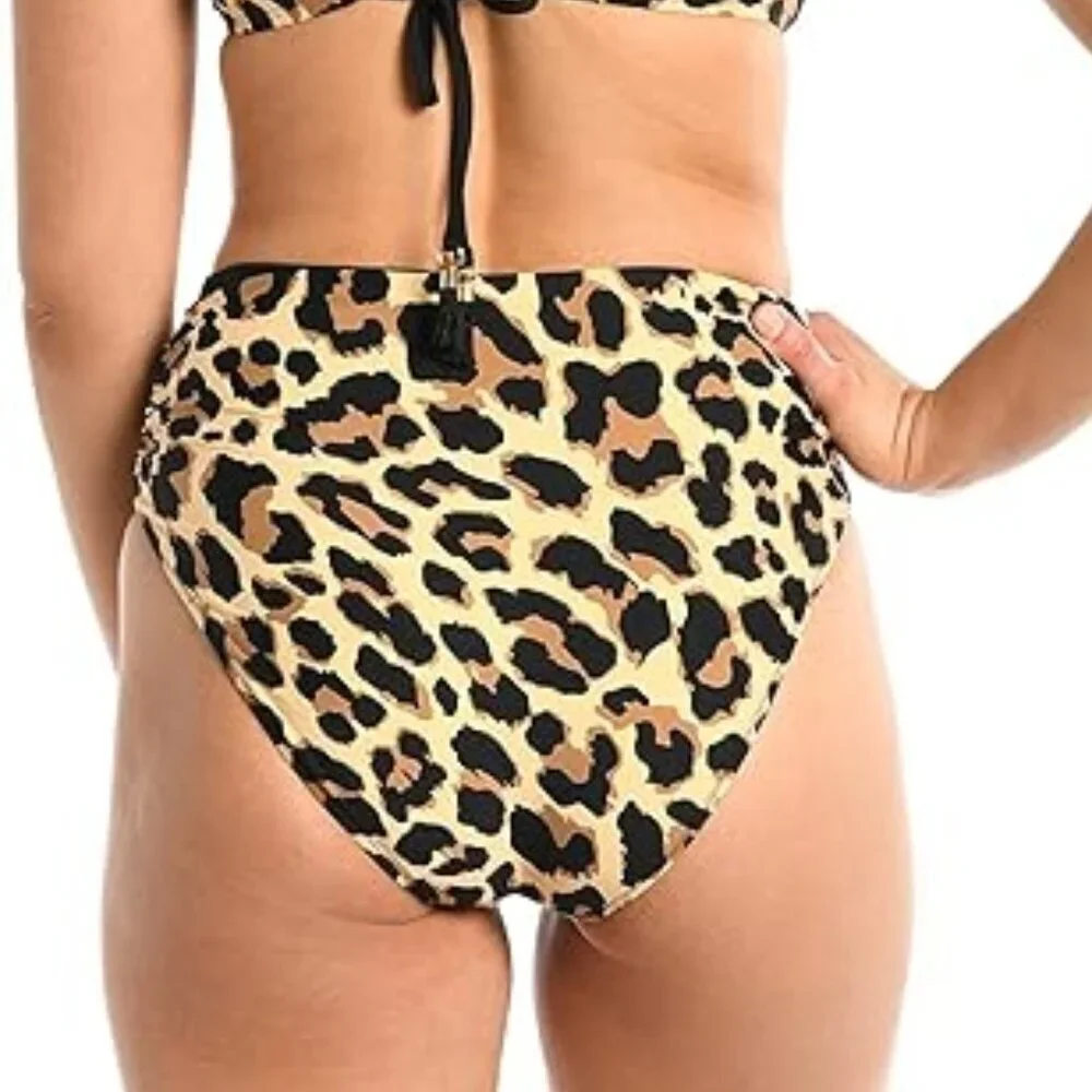 La Blanca Running Wild Mid-Waist Reversible Bikini Swim Bottom 16
